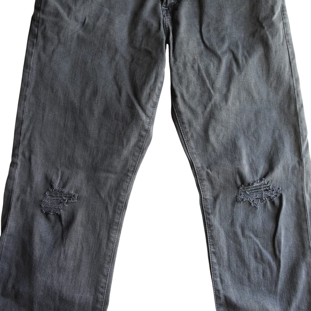 AG Adriano Goldschmied The Graduate Jeans 33R Gray Distressed Straight Leg - Picture 14 of 16